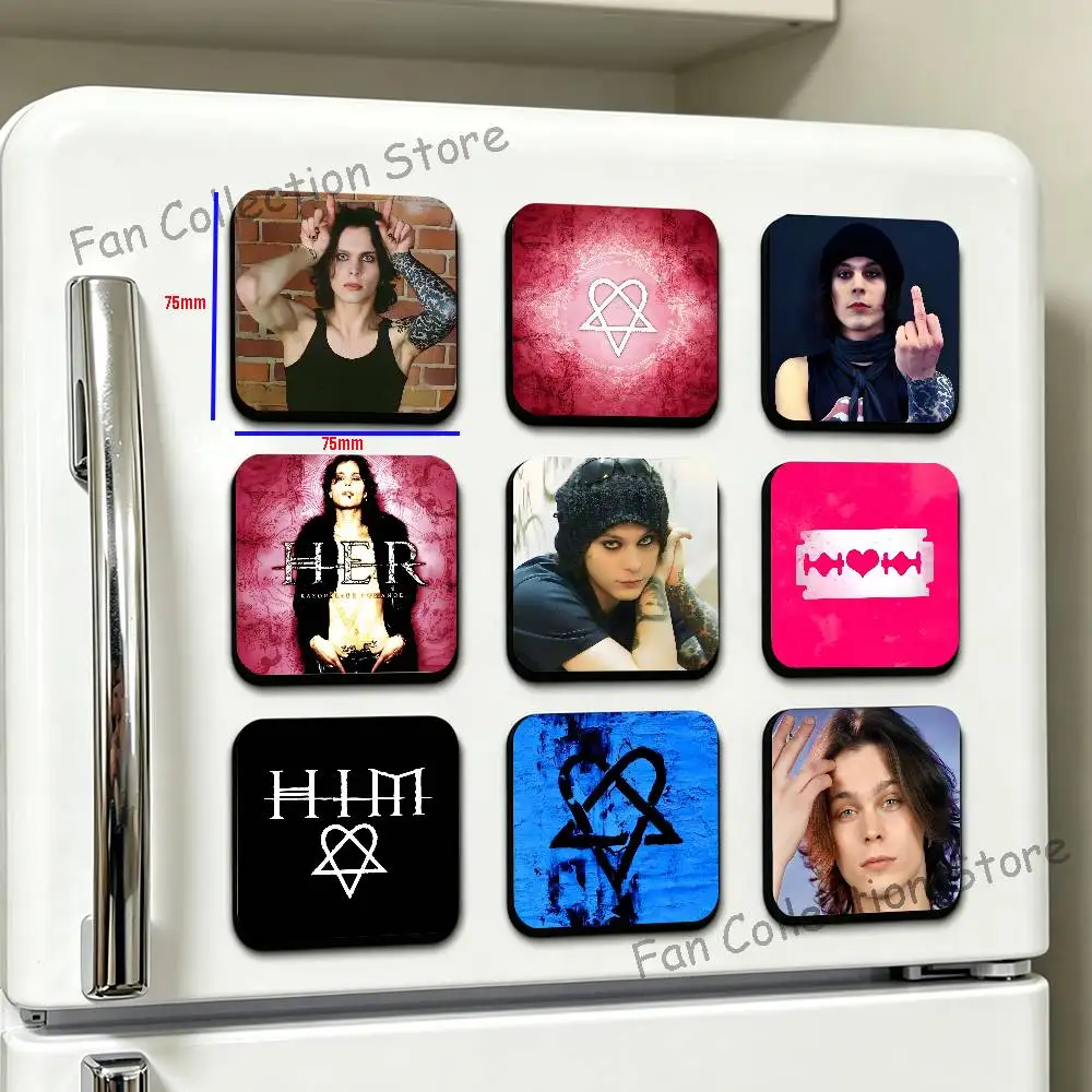 H-HIM Band V-Ville V-Valo Sublimation Magnet Cartoon Anime CuteFridge Magnets Personalized Sublimation Products for Kitchen