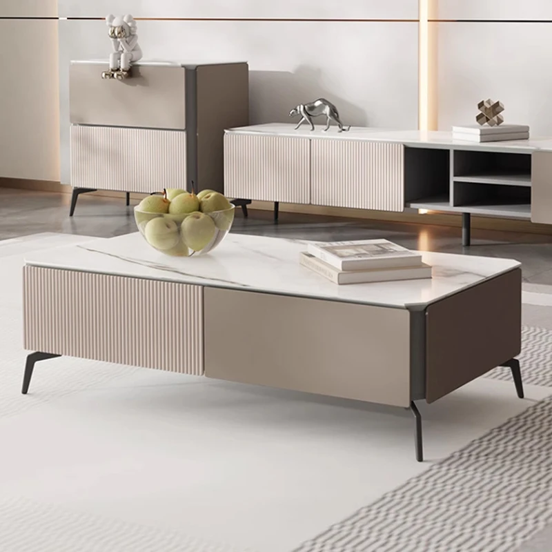 

Современный минималистичный журнальный столик из каменной плиты, набор подставки для телевизора, итальянская роскошная гостиная, креативные журнальные столики, ART, мебель для дома FYCT