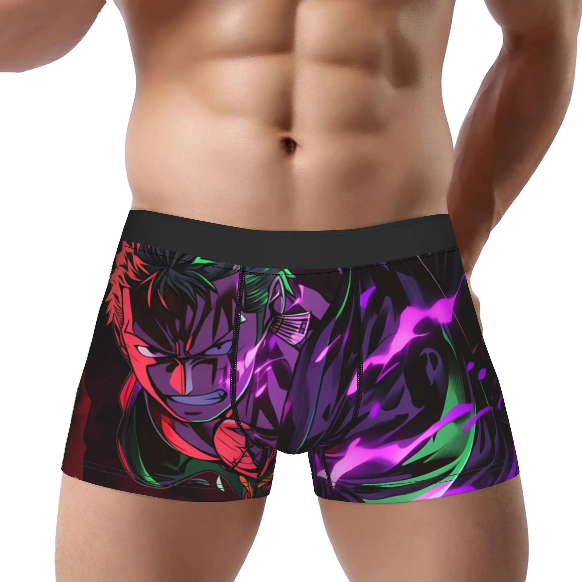 

adults 18 plus One Piece Anime Zoro boxers Underpants Homme Panties Men's Underwear Sexy Shorts Boxer Briefs