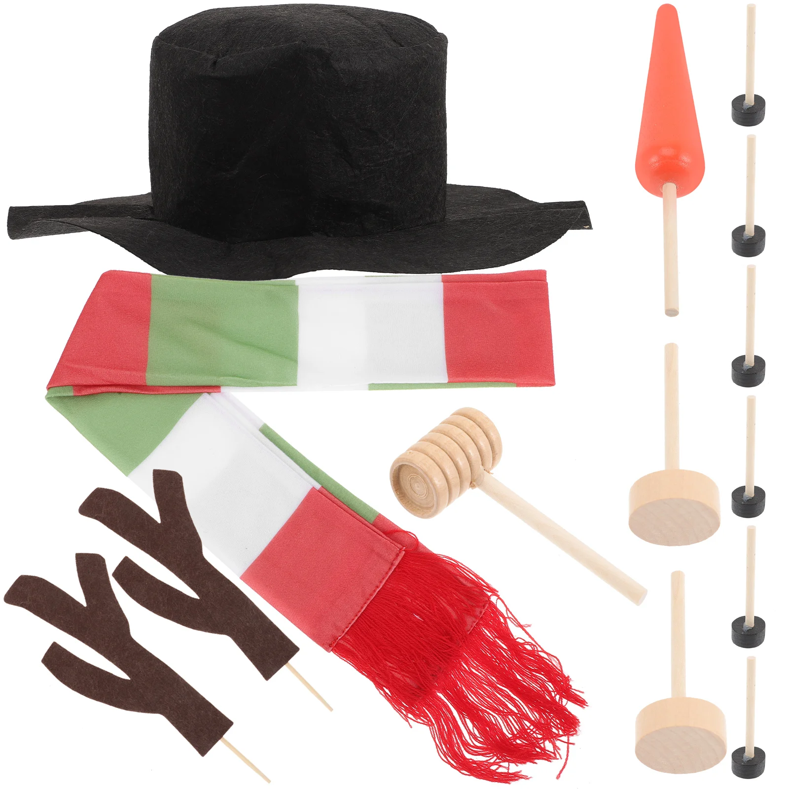 

Hat Decorations Reusable DIY Props Kit Accessories Snowman Dressing Prop Christmas Snowman Decor Festive Outdoor