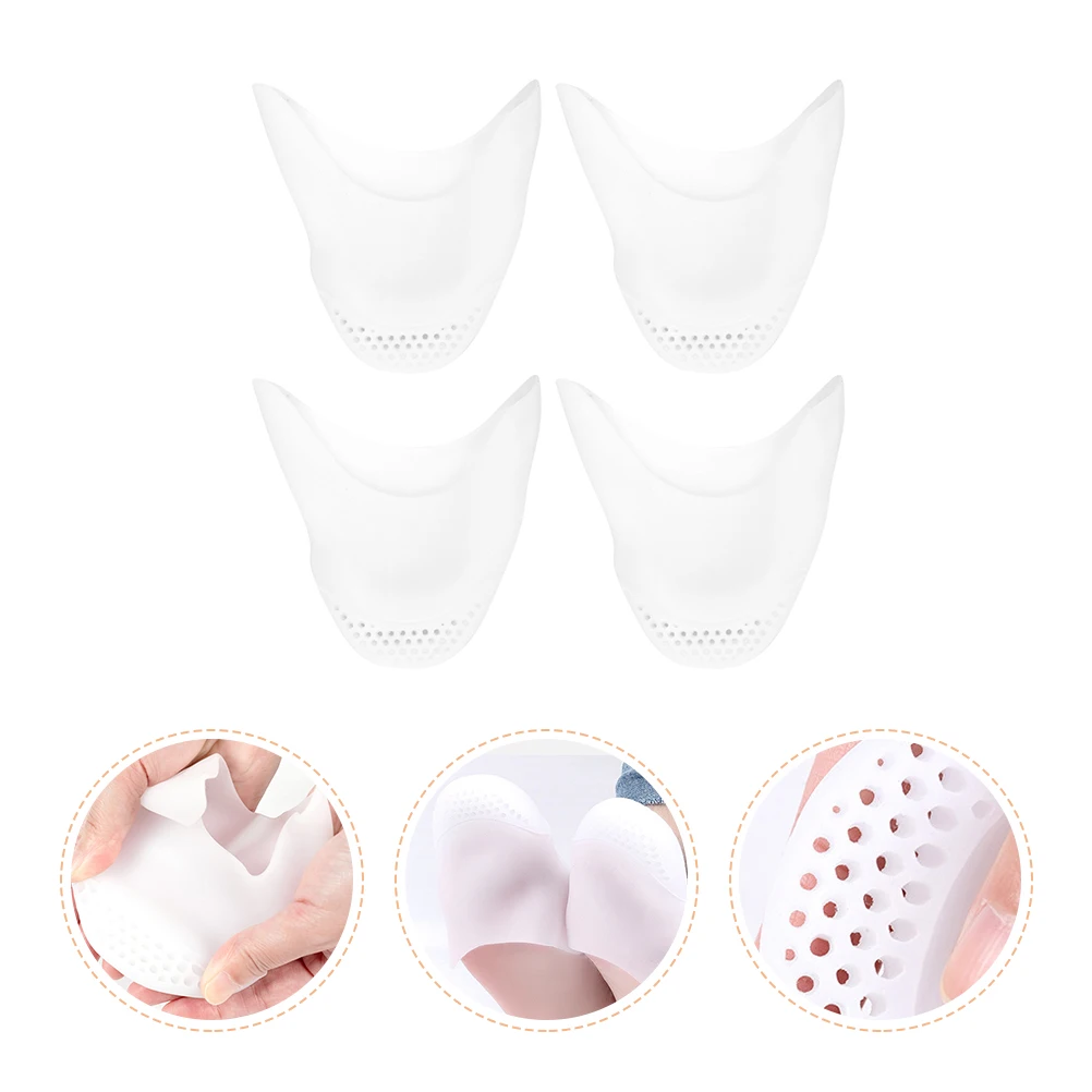 

2 Pairs Silicone Toe Covers Elastic Guards Wear Resistant Reusable Foot Care Tools Shoe Pads Premium Material