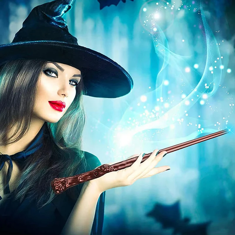 Children Light Up Wizard Wands Sound Illuminating Toy Wizard Hat Halloween Pretend Play Game Party Playhouse Toys for Kids TMZ