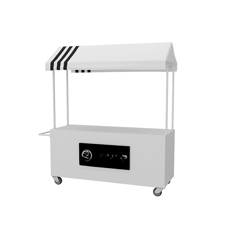 

Wrought iron flower car stall display stand milk tea snack car night market mobile booth