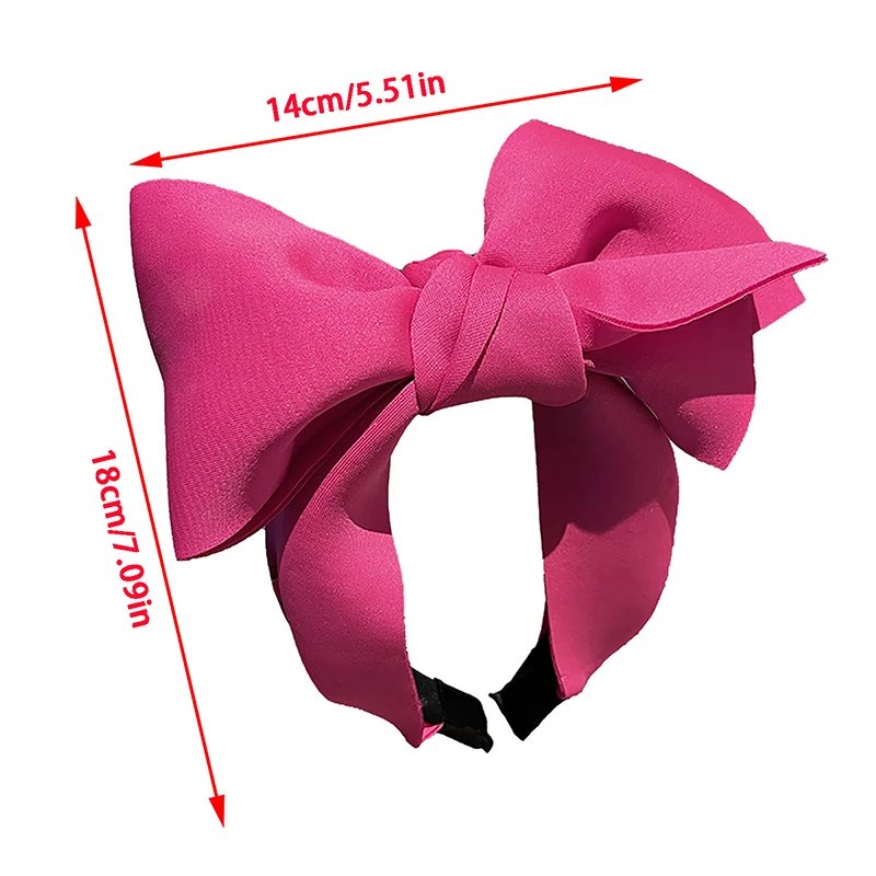 Haimeikang Bow Rose Pink Headbands Hair Hoop For Women Wide Hair Band Bezel For Girls Fashion Bezel Hair Accessories Headwear