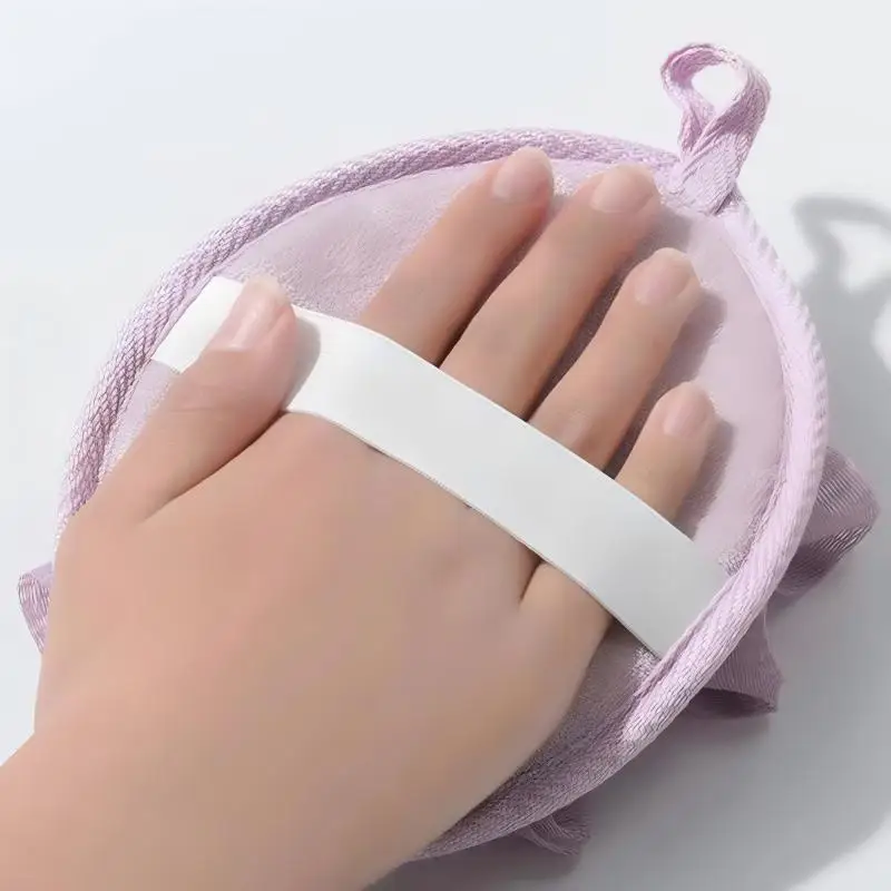 1/3 Pcs Minimalist Bath Flower Wipes Plain Colored Bath Towels Soft Foaming Bath Balls Bath Scrubbing Bath Wiping Gloves
