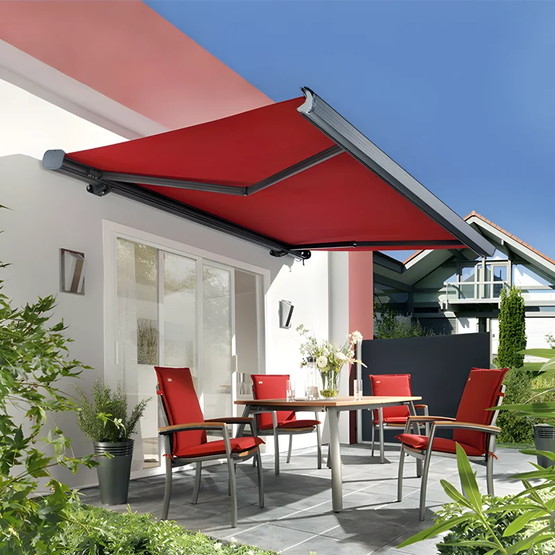 Custom Sized Premium Outdoor Sunshade Multi Scenario Compatible Electric Canopy High Quality Material Aluminum Acrylic Awning
