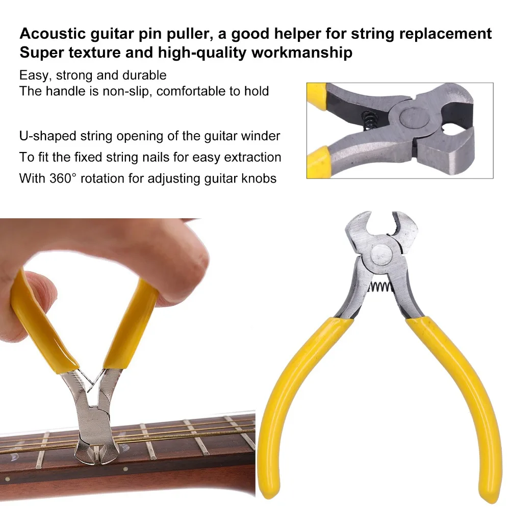 3PCS ABS+Stainless Steel Guitar Repair Kit Multi-Function Assorted colors Guitar Maintenance Tool Set String Winder Tool