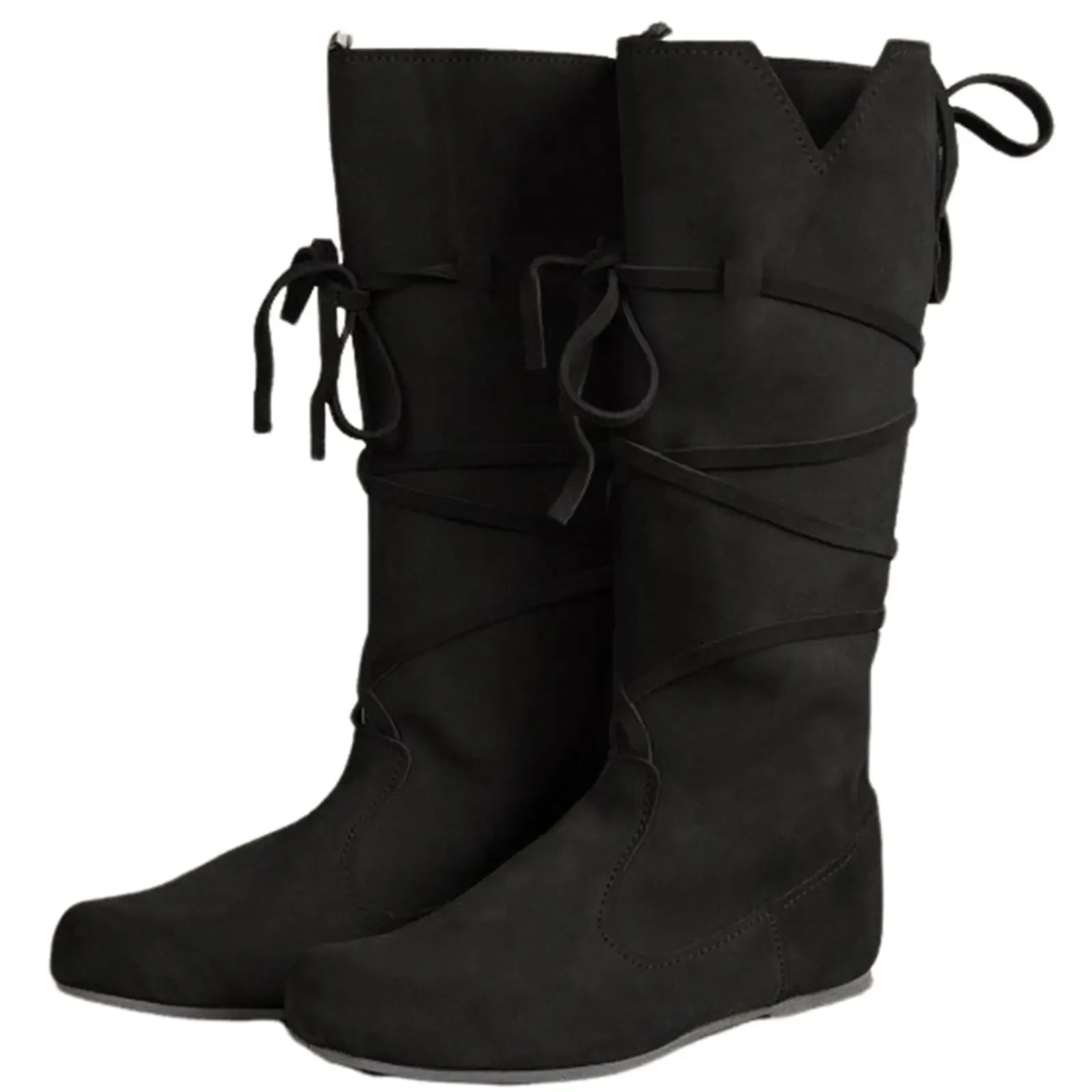 Botas renacentistas para hombre, botas medievales para Cosplay de Halloween, pirata vikingo, Steampunk, Botas Largas para montar para fiesta de Halloween