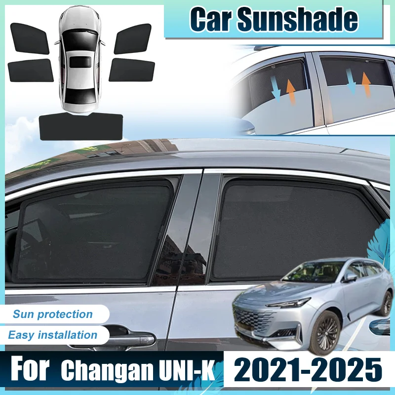 

For Changan UNI K 2024 Accessories 2021 2022 2023 2025 Car Front Rear Window Sun Shades Covers Anti UV Visors Heat light Shield