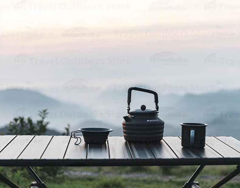 Naturehike BLACKDOG 230g Aluminium-Reisewasserkocher Outdoor Camping Tragbarer Kocher 1,3L Picknick-Teekanne Tee-Kaffee-Kochgeschirr – Detail 12