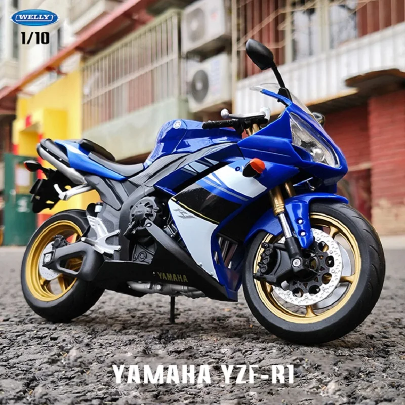 

WELLY 1:10 YAMAHA YZF-R1 Alloy Racing Motorcycle Model Diecast Metal Street Sports Motorcycle Model Simulation Children Toy Gift
