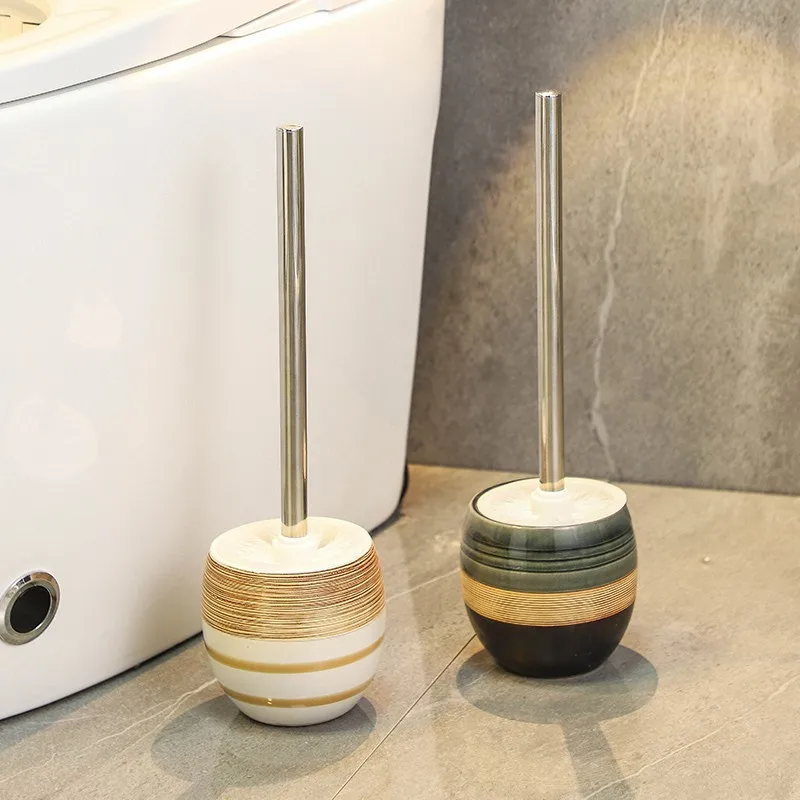 

Toilet Brush and Holder Set Ceramic Toilet Bowl Brush and Holder Toilet Bowl Cleaners Brush and Holder Decoration