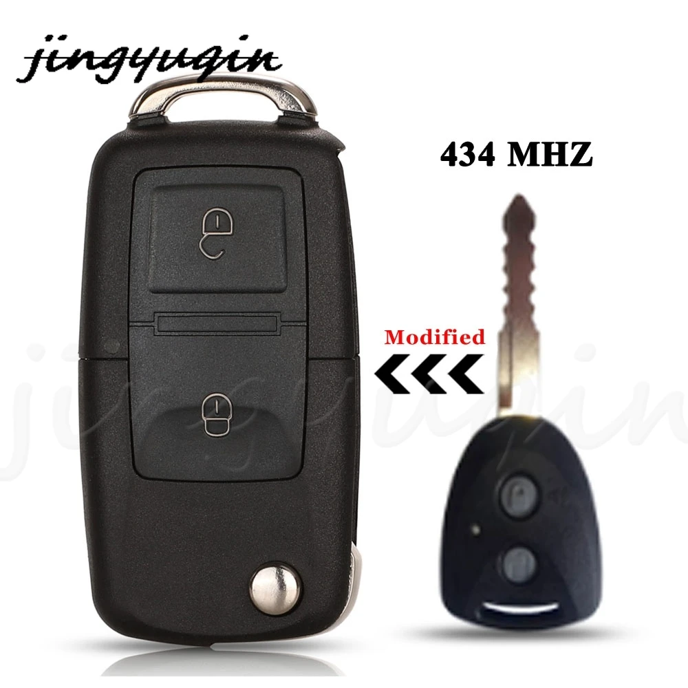 

jingyuqin For Toyota daihatsu Avanza Wigo Grand Daihatsu Xenia Alza Myvi Axia 2 Buttons Remote Car Key remote control 433mhz