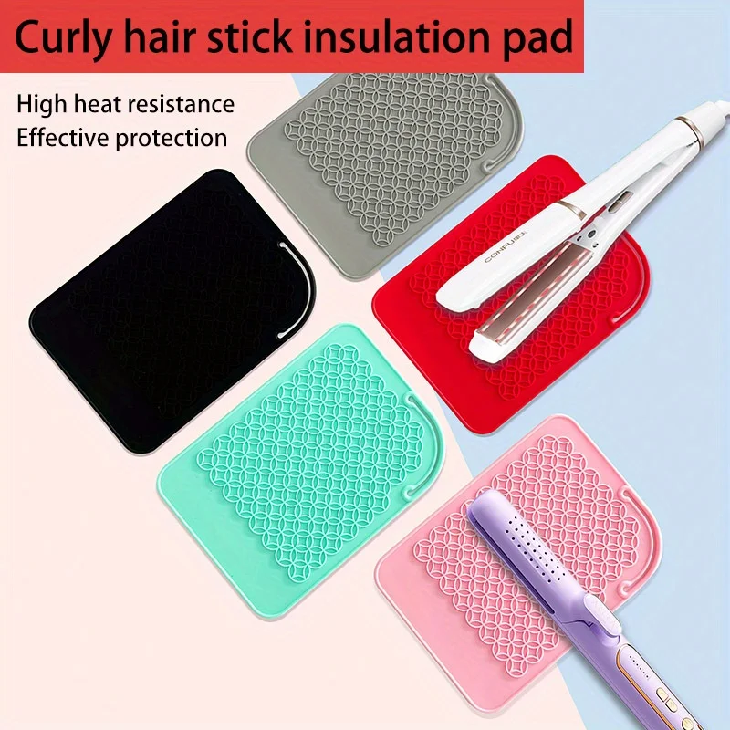 1pcs Heat-resistant multi-functional silicone mat   silicone heat resistant mat  silicone insulation mat for hair tools