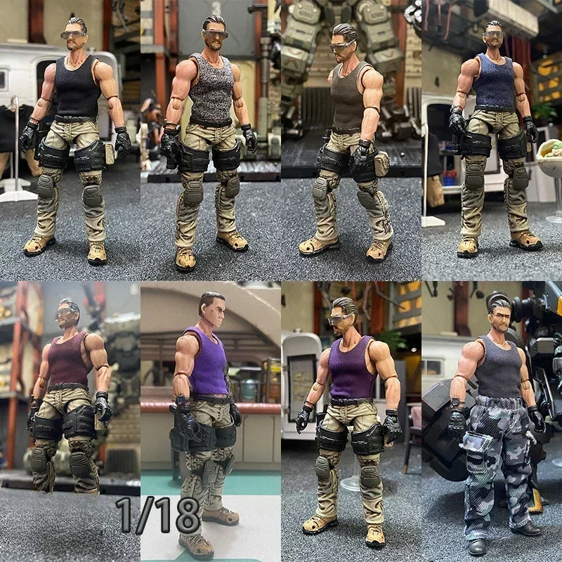 1/18 Scale Soldier Vest Multicolour Sleeveless T-shirt Clothes Model 3.75 Inch for Action Figure Doll Accessory Toy