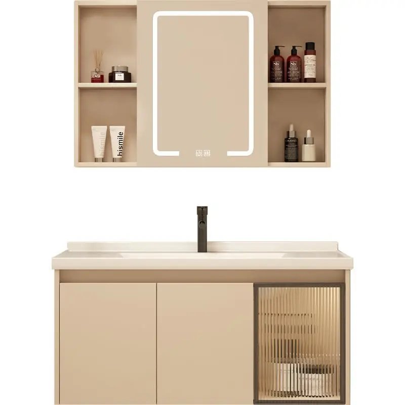 

Simple, bathroom cabinet, cream wind, space aluminum, washbasin, combination, ceramic, one