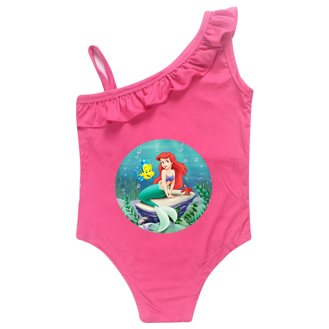 La Petite Sirène-Maillot de bain une pièce pour enfants, tenue de natation pour filles, maillots de bain pour enfants, 2 à 9 ans