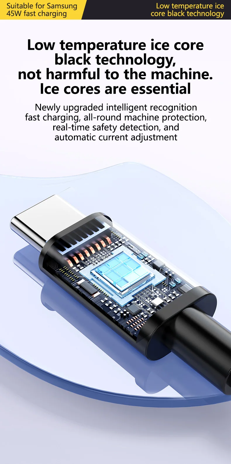 Original PD Cable For Samsung S22 S21 S20 FE S23 Ultra 45W Super Fast Charging A52 A53 A54 5G Note 20 Uitra 25W USB Type C Cable
