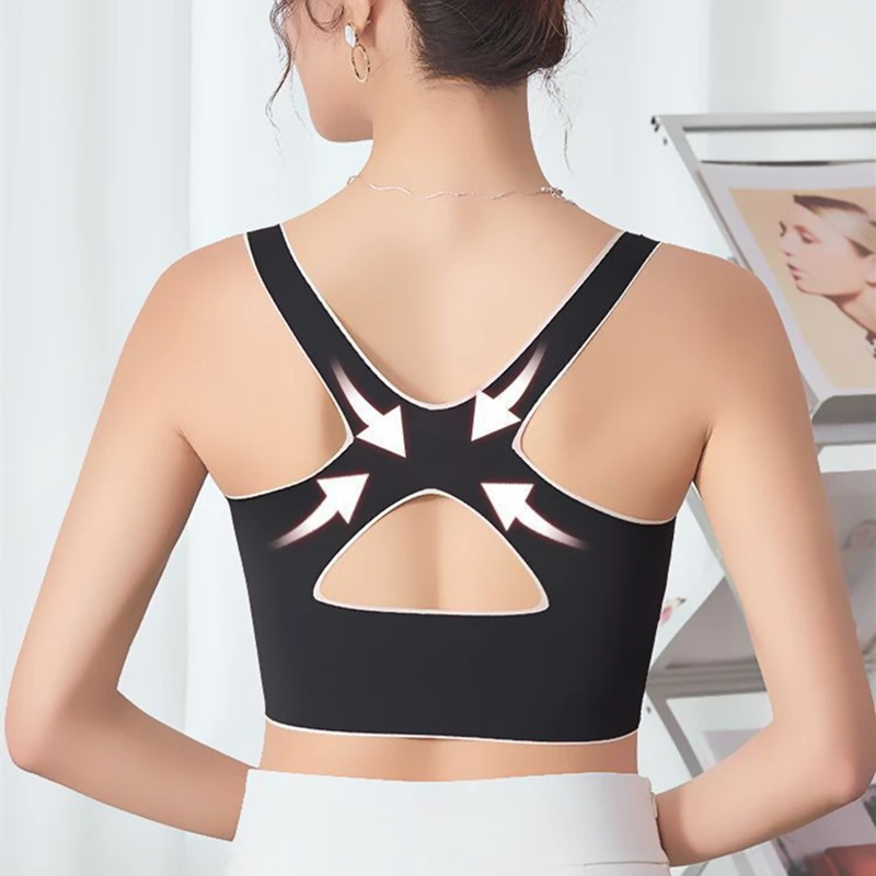 

Бесследное красивое спортивное белье для женщин, спортивный жилет для бега для женщин, фитнес без стальных колец с накладкой на грудь