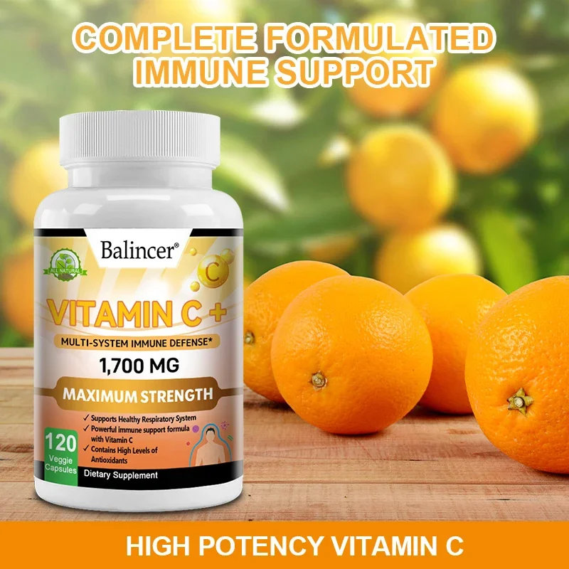 Balincer, Vitamin C and Zinc Supplements To Boost The Immune System. Anti-aging Powerful Antioxidants