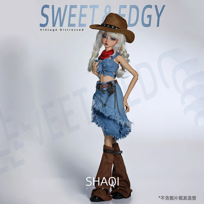 

ShugaFairy One Fourth BJD Doll SD Joint Kaela Beck Western Cowboy Outfit Fashion Figure for Collection Display Gift for Fans