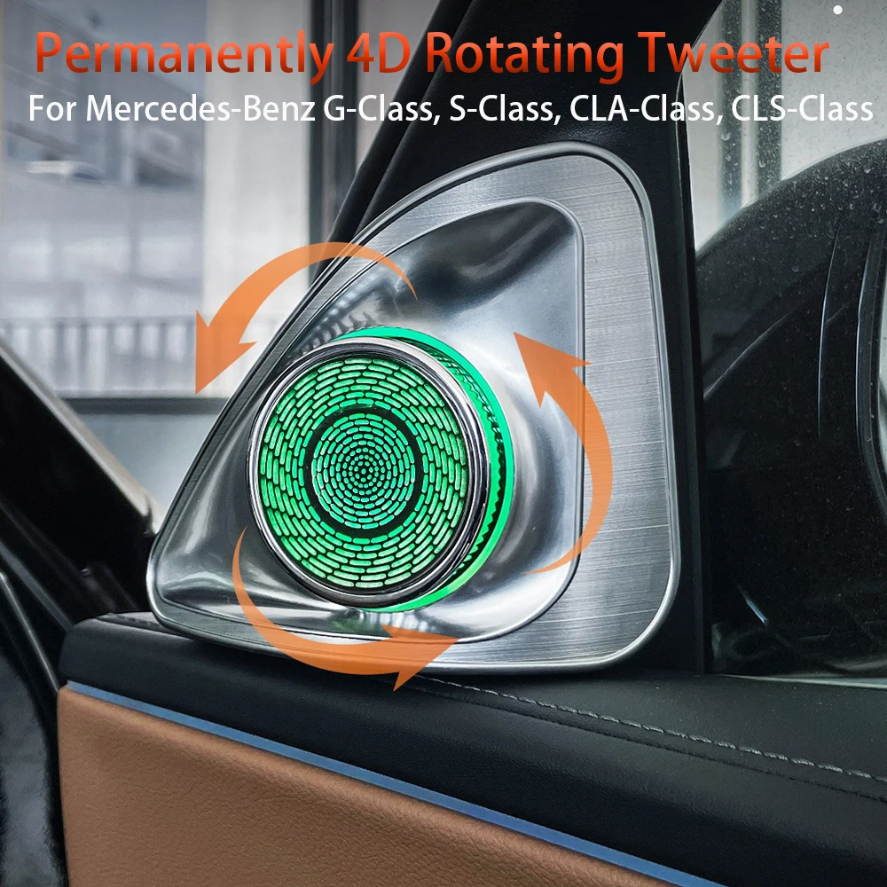Model Y 4D Rotating Tweeter 64 Colors Ambient Light  for Tesla Model 3 Model Y Permanen Tweeter Speaker LED Atmosphere Lighting