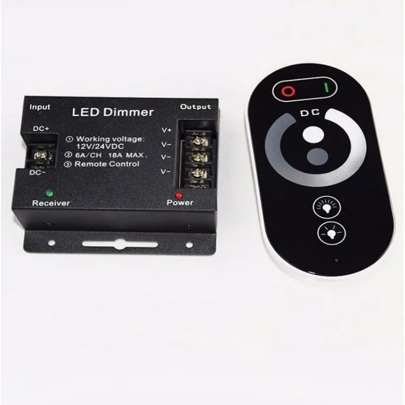 DC12V-24V RF Remote Wireless Touch Controller RGB CCT Single Color Dimmer For RGB Single Color Dual White Led Strip