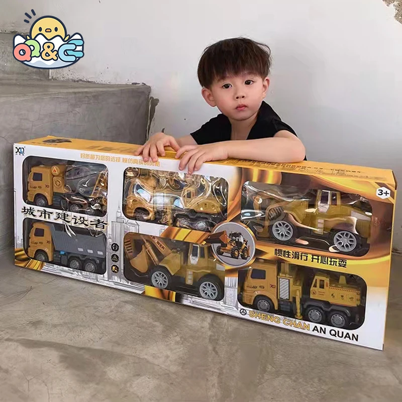 

Children's Large Engineering Vehicle Die-casting Toy Set Mixer Truck Dumper City Sanitation Trucks Educational Toys for Boy Gift