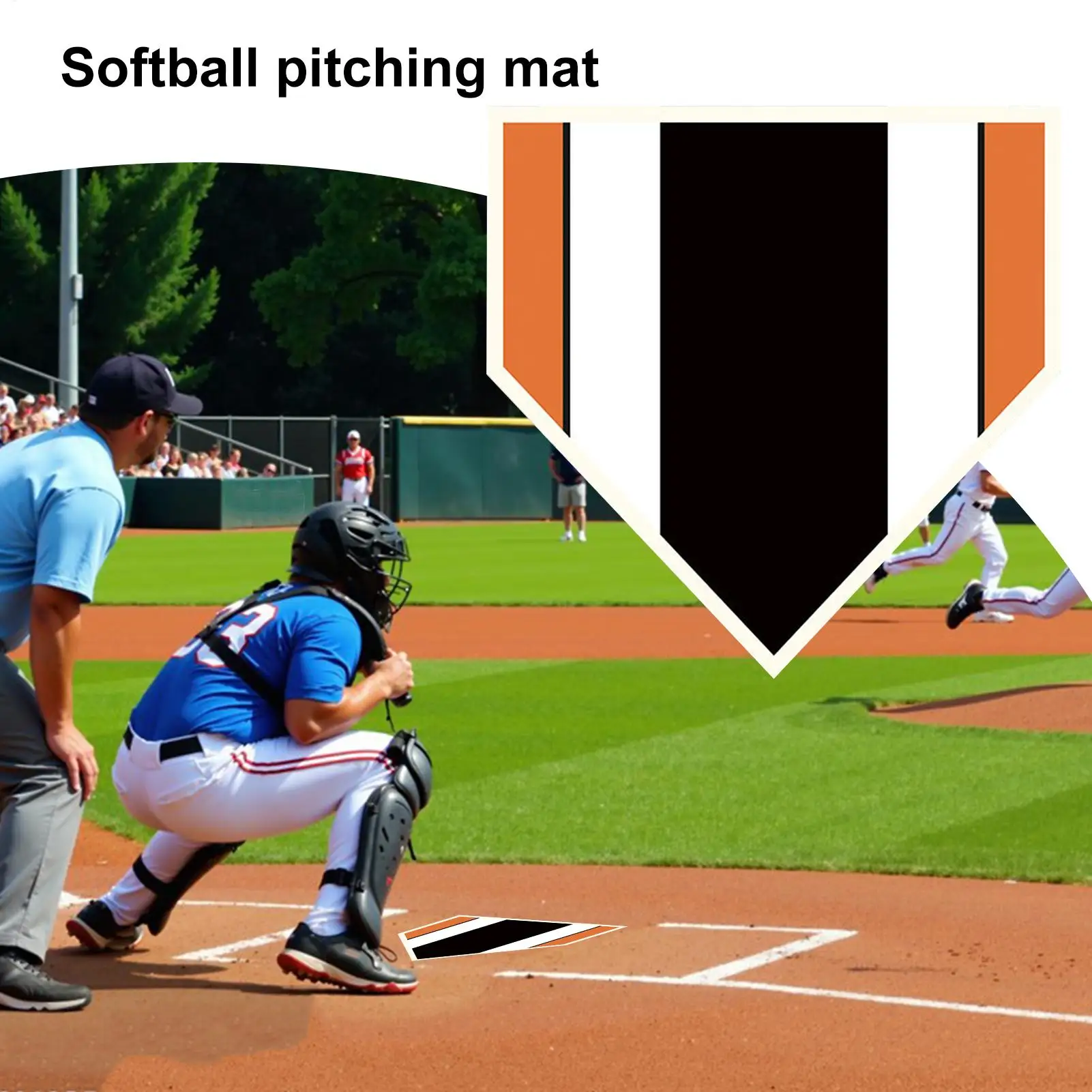 

Тренировочная пластина для бейсбола, тренировочный противоударный нескользящий коврик, высокая видимость, устойчивые к атмосферным воздействиям полевые основания для бортов на заднем дворе