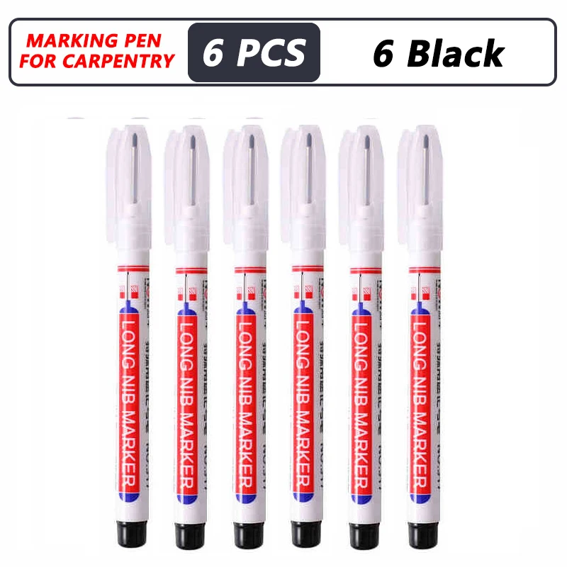 4-40 Stuks 20 Mm Diep Gat Lange Nib Hoofd Marker Voor Metalen Perforeren Pen Waterdichte Badkamer Houtbewerking decor Multifunctionele Tool