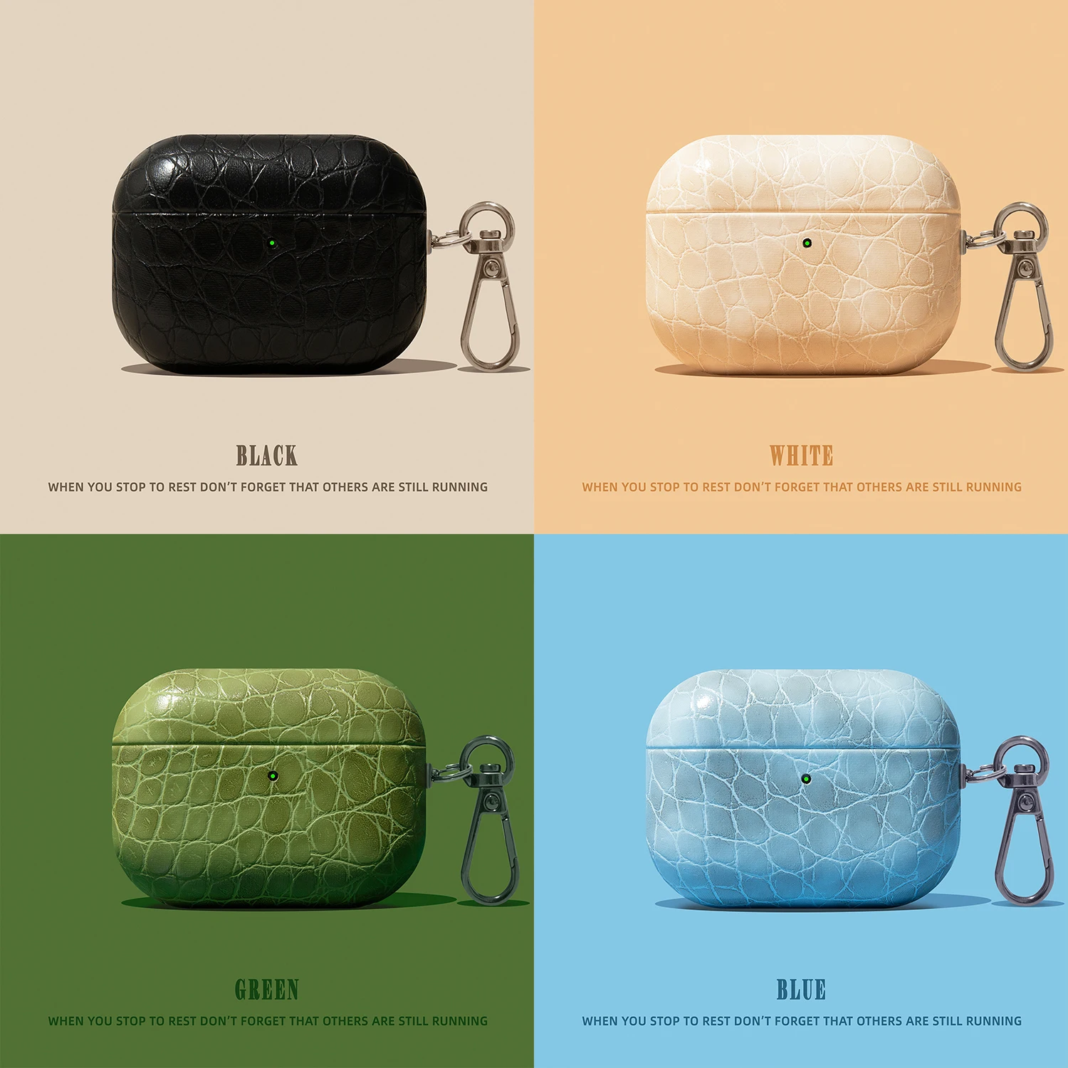 Image of Hochwertige, minimalistische Ledertasche für AirPods Pro2/Pro3 4. Apple, kratzfeste, stoßfeste Abdeckung, luxuriöse Kopfhörer-Schutzhülle