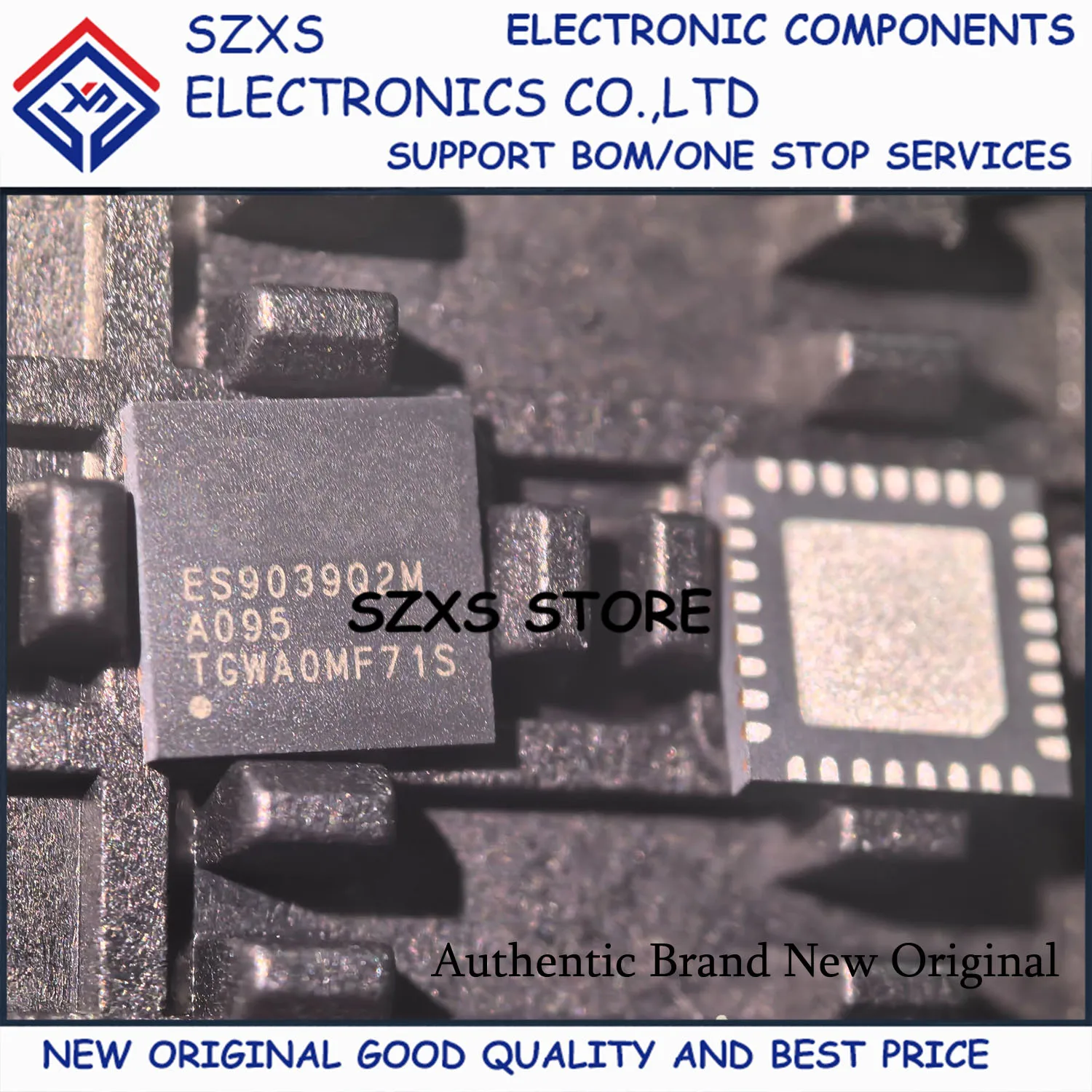 New Original 2Pcs ES9039Q2M QFN32 Two Channel Stereo Sound IC Chip In Stock Integrated Circuit Good Quality