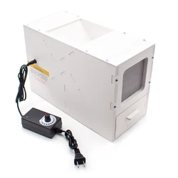 Electric Bird Grain Blower Household Bird Feed Food Shell Blowing Winnowing Machine Adjustable Wind Sheller with 2PCS Drawer