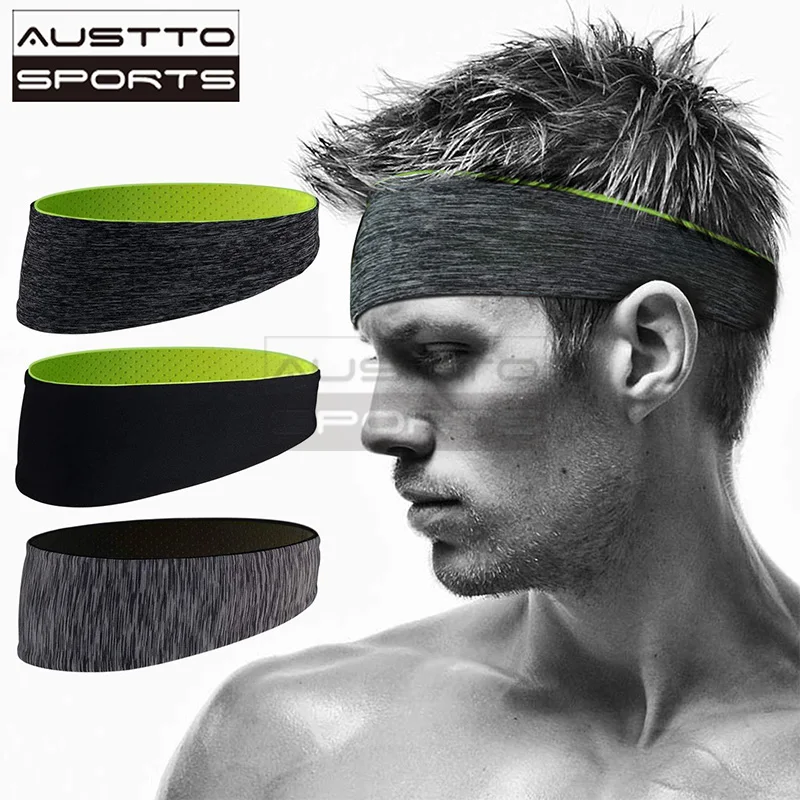 Austto Sports Headband Slim Workout Cooling Sweatband for Men Women Running Sycling Outdoor Sport