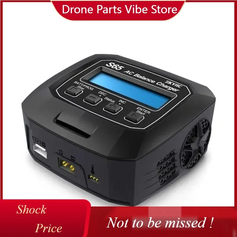 

DP SKYRC S65 AC Balance Charger 10W Discharger XT60 Connector 65W 6A Smart Charger for LiPo/LiFe/Lilon/NiMH/NiCd/PB/LiHV VS B6 S