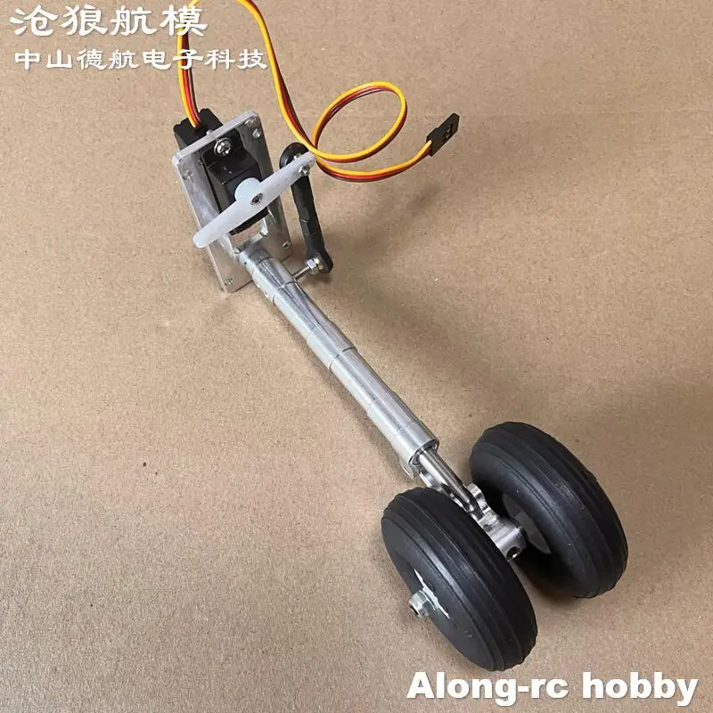 Ensemble de tour de train d'atterrissage à genoux, deux roues, amortissement avant, 116mm-216mm, avec Servo 17g, pour modèles d'avion RC, pièces d'avion à JET EDF