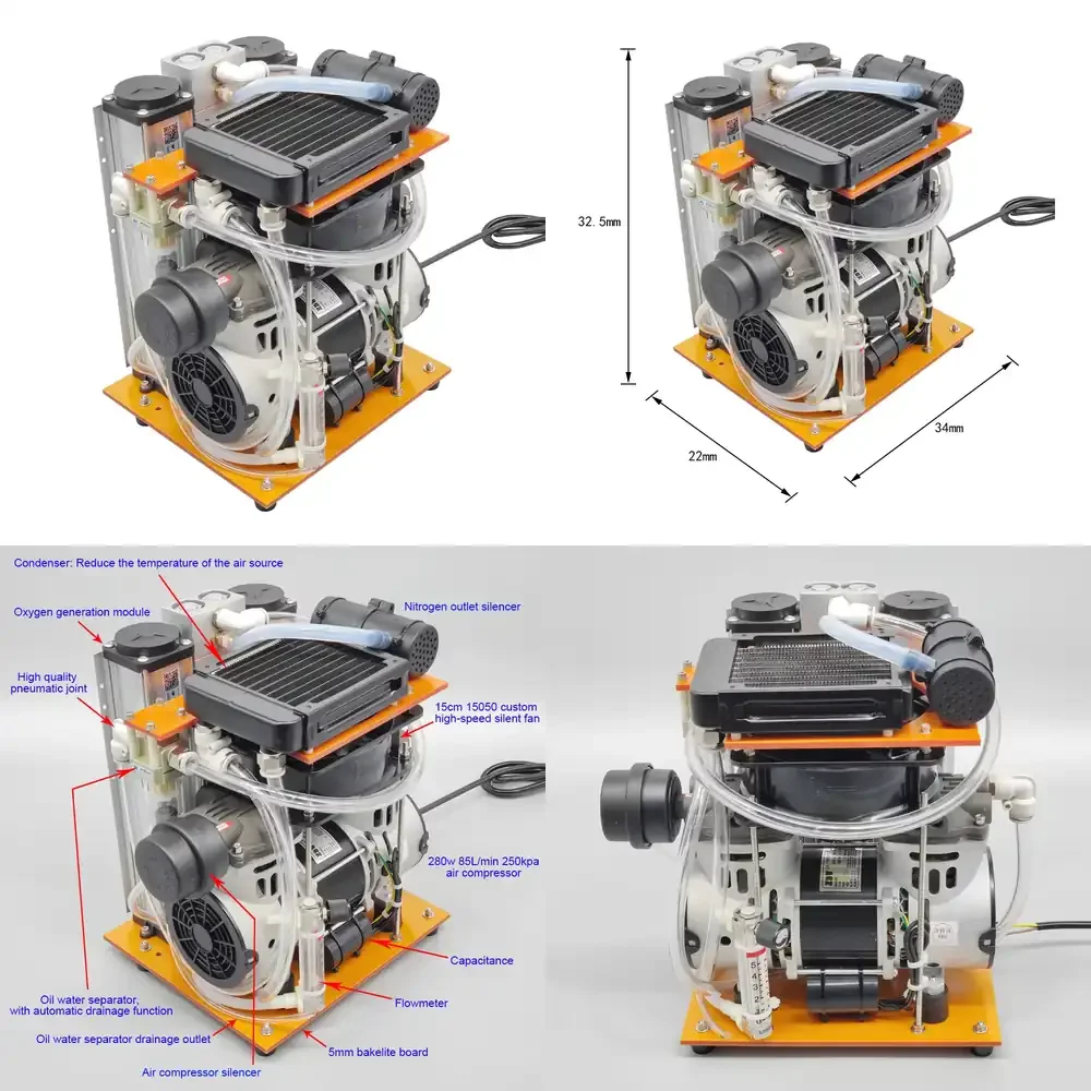 

CE FCC ROHS Certified High Concentration 5L/min 90-96% for Ozone Machine Aquaculture Fish Pond Household