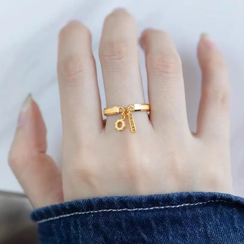 

Позолоченное мини-кольцо с солнечным механизмом, минималистичный дизайн, регулируемое ремесленное нишевое ювелирное изделие, трендовые винтажные женские уникальные бутики