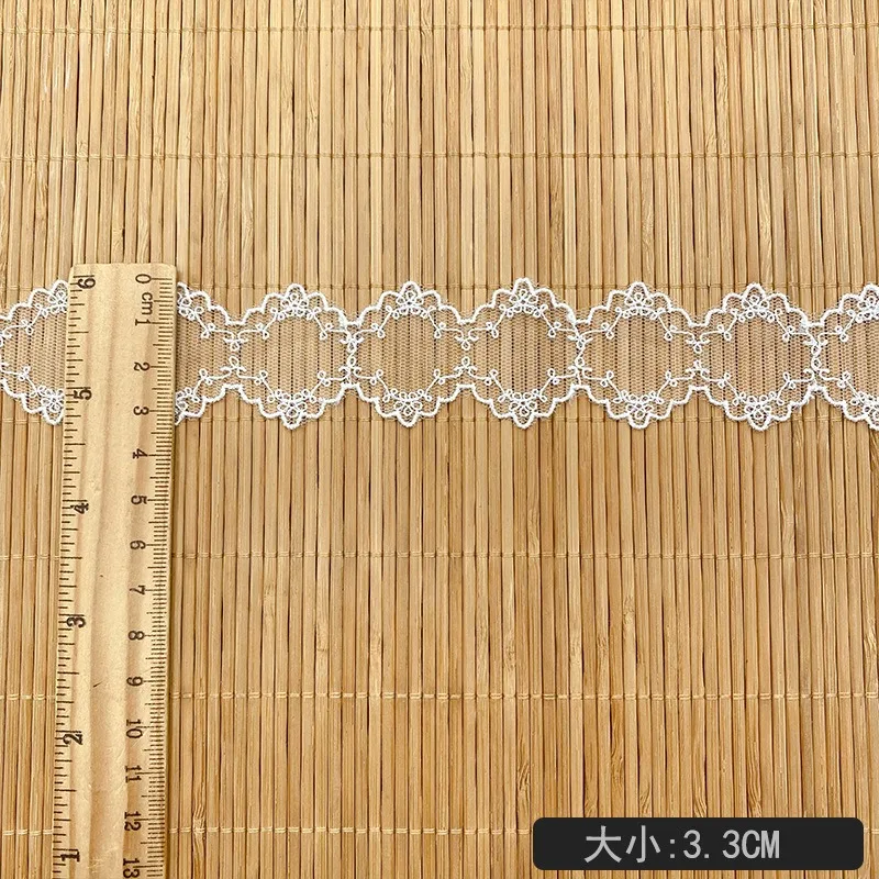 20 Yards Mesh Lace DIY Wedding Dress Double-sided Embroidery Simple Versatile Accessories Water-soluble Lace
