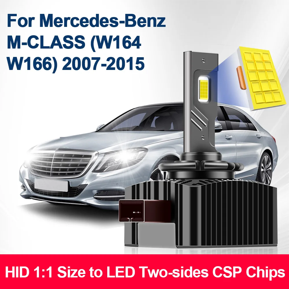 For Mercedes-Benz M-CLASS (W164 W166) 2007-2015 LED Car Headlights D1S 12V Auto Lights Canbus 110W Power Lamps Replacement HID