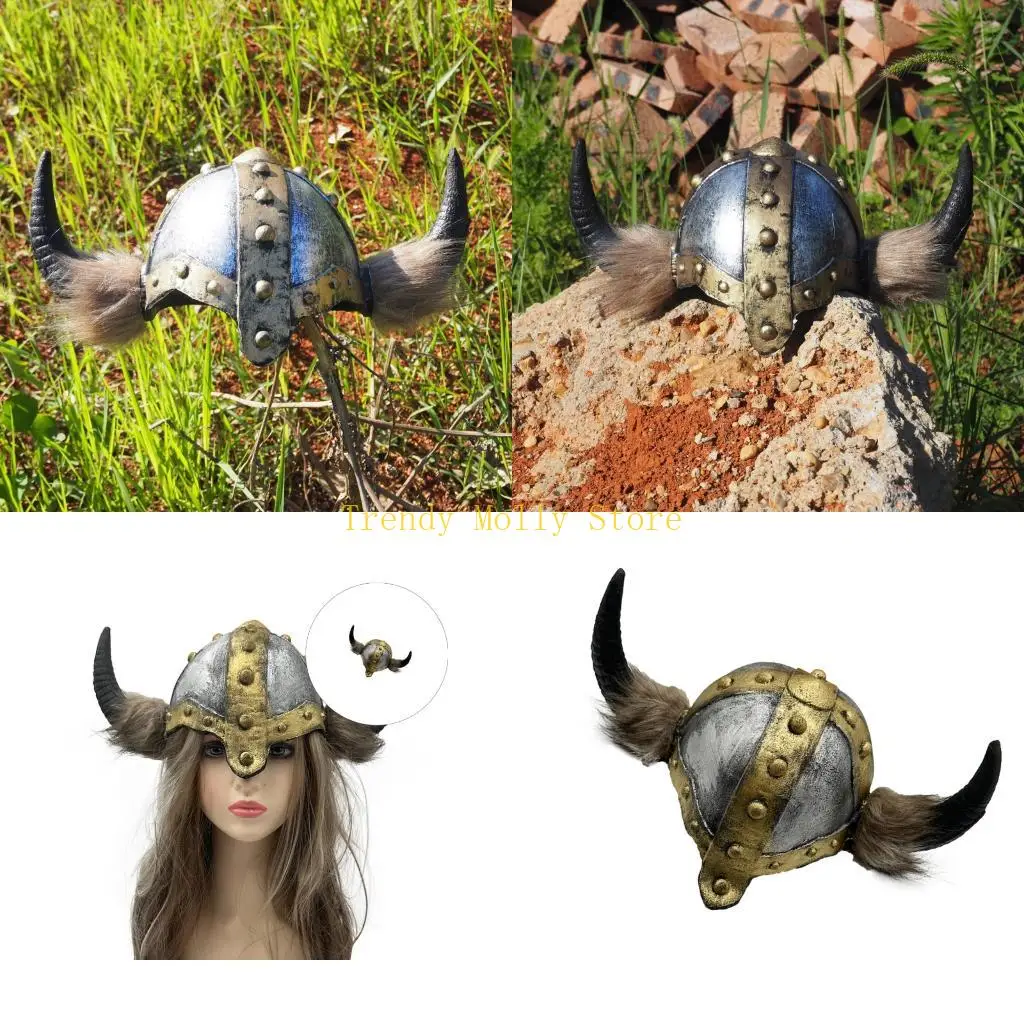 

N5KB Шлемы воинов викингов с рогами Средневековые викинги Возраст рогатых шлемов викингов Берсеркеры Солдатская шляпа воина