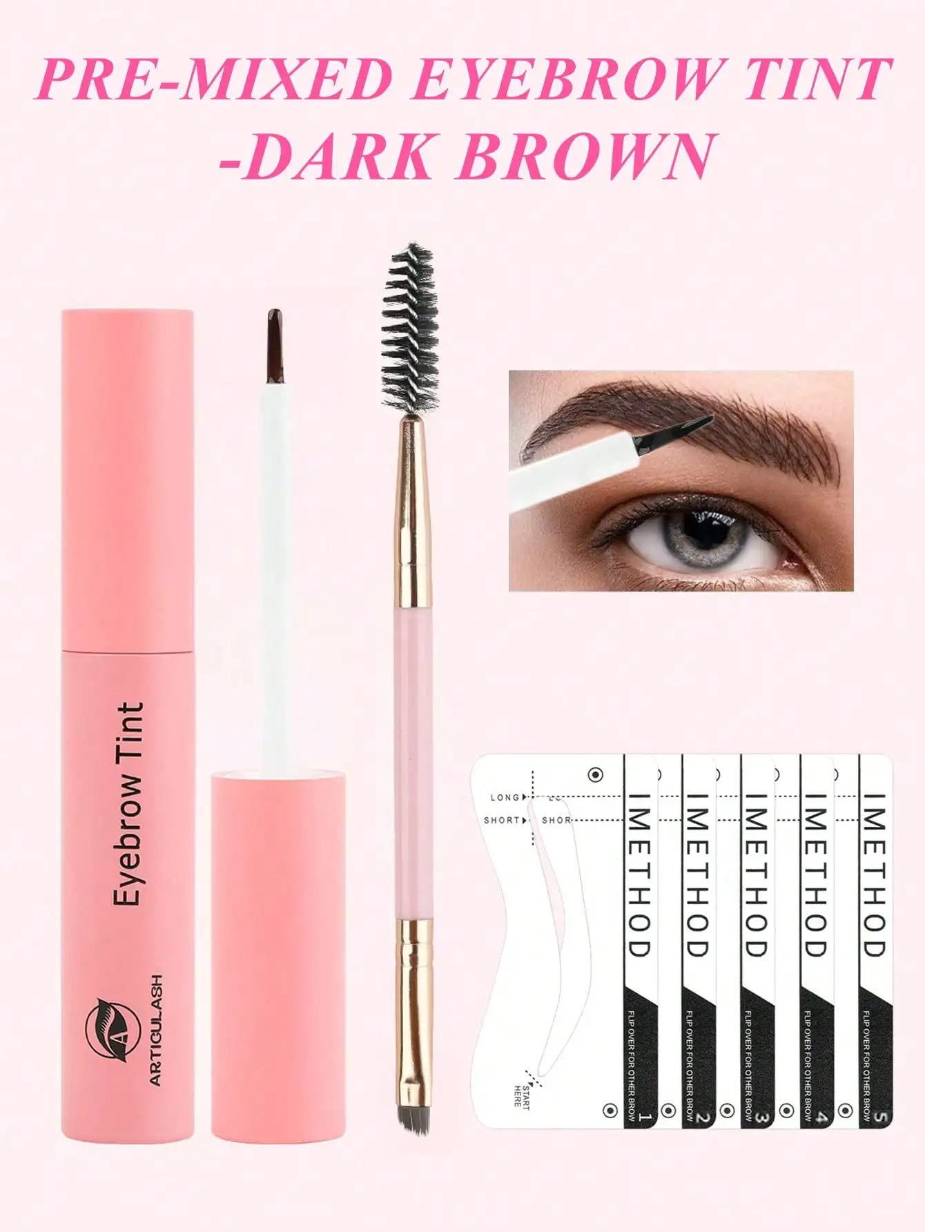 7 pezzi, tinta per sopracciglia istantanea tinta per sopracciglia premixata tinta per sopracciglia gel a lunga durata 7 giorni tinta per sopracciglia, trucco per sopracciglia, sopracciglia non sbavate