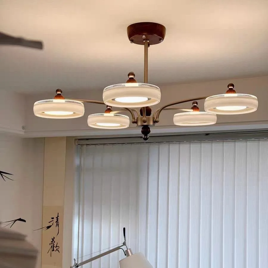 Living room lamp retro hall flying saucer lamp master bedroom dining room chandelier