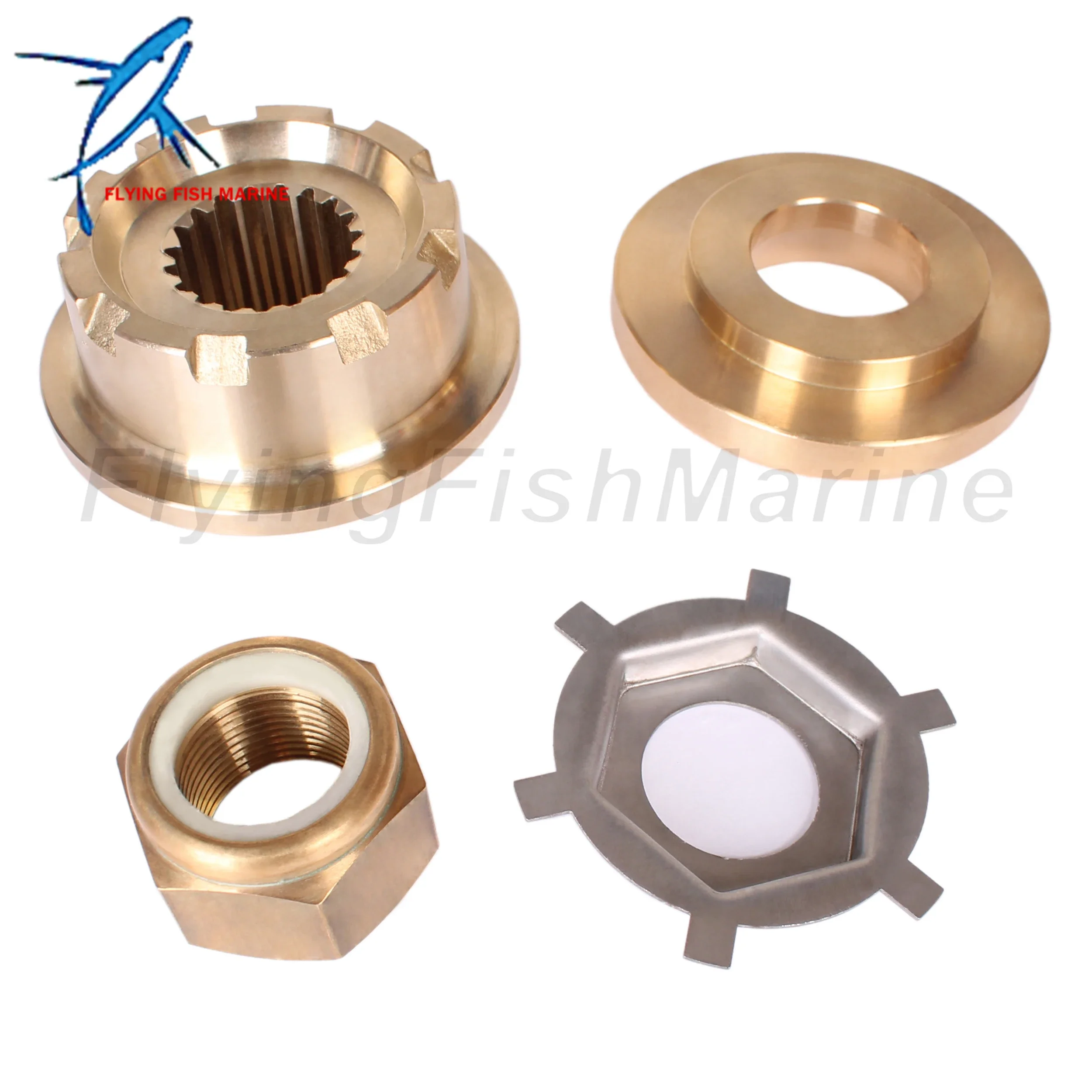 Boat Engine 55073A2 Washer, 55074T Thrust Hub, 34817 Tab Washer, 82671127 Propeller Nut for Mercury Mercruiser Quicksilver BRAVO