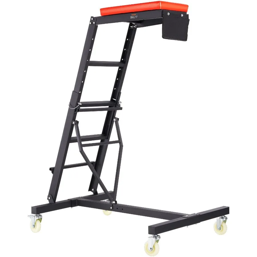 

Automotive Top Creeper with Adjustable Height 49.6 to 75.6 400 LBS Capacity 4 Swivel Caster Wheels Heavy Duty Steel Creeper for