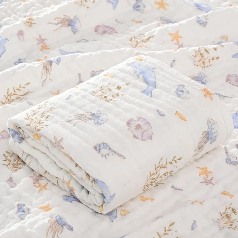 6 Layers Muslin Baby Blanket Newborn Swaddle Wrap Blankets Boys Girls Cotton Soft Baby Receiving Blanket For Crib Bath Towel