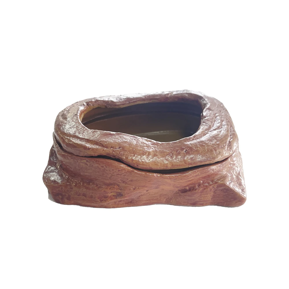 Removable reptile feeding tray prevents breadbugs, dubia from escaping, for geckos, lizards, turtles, chameleons feeding