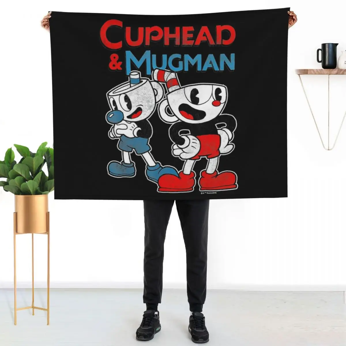 Cuphead & Mugman Dynamic Duo Throw Blanket wednesday heavy to sleep blankets ands Blankets For Bed halloween Sofas Blankets