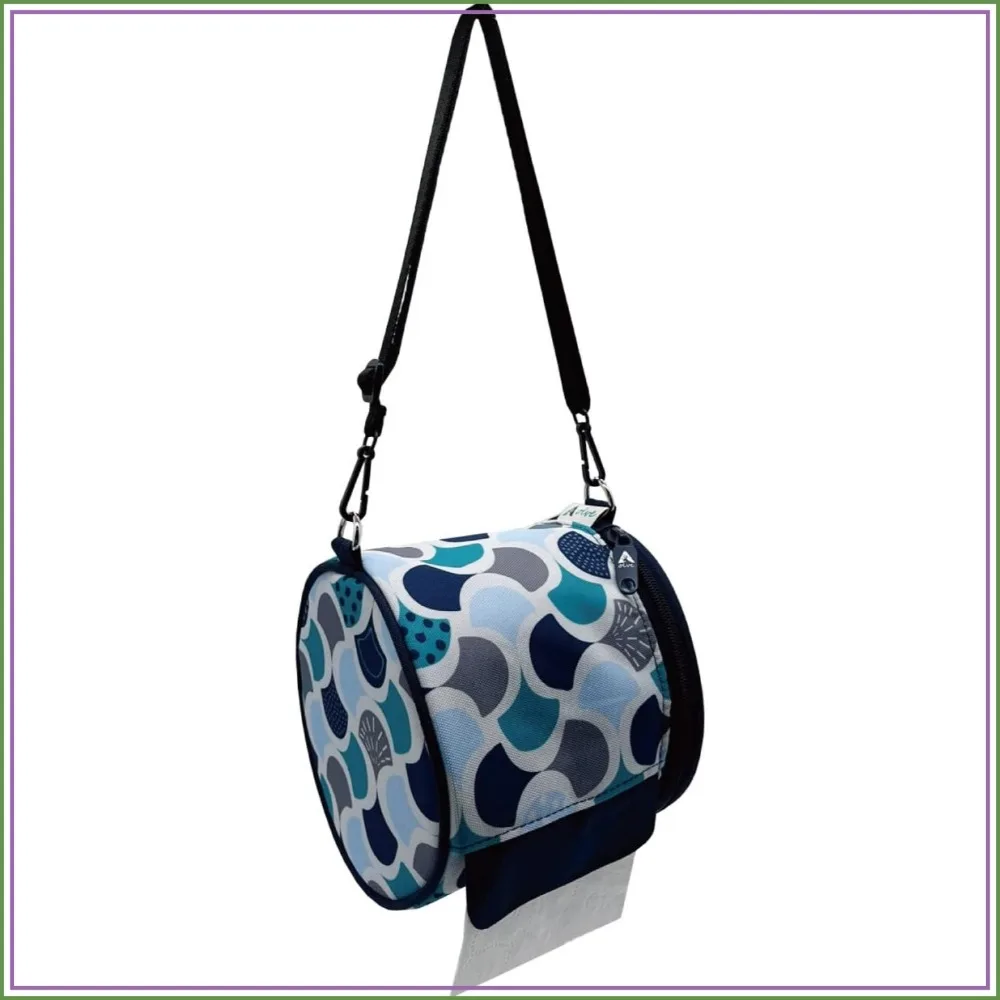 Cat Proof Toilet Paper Holder - Portable Foldable Storage Bag for Camping, Outdoor, Home Office (Mint)