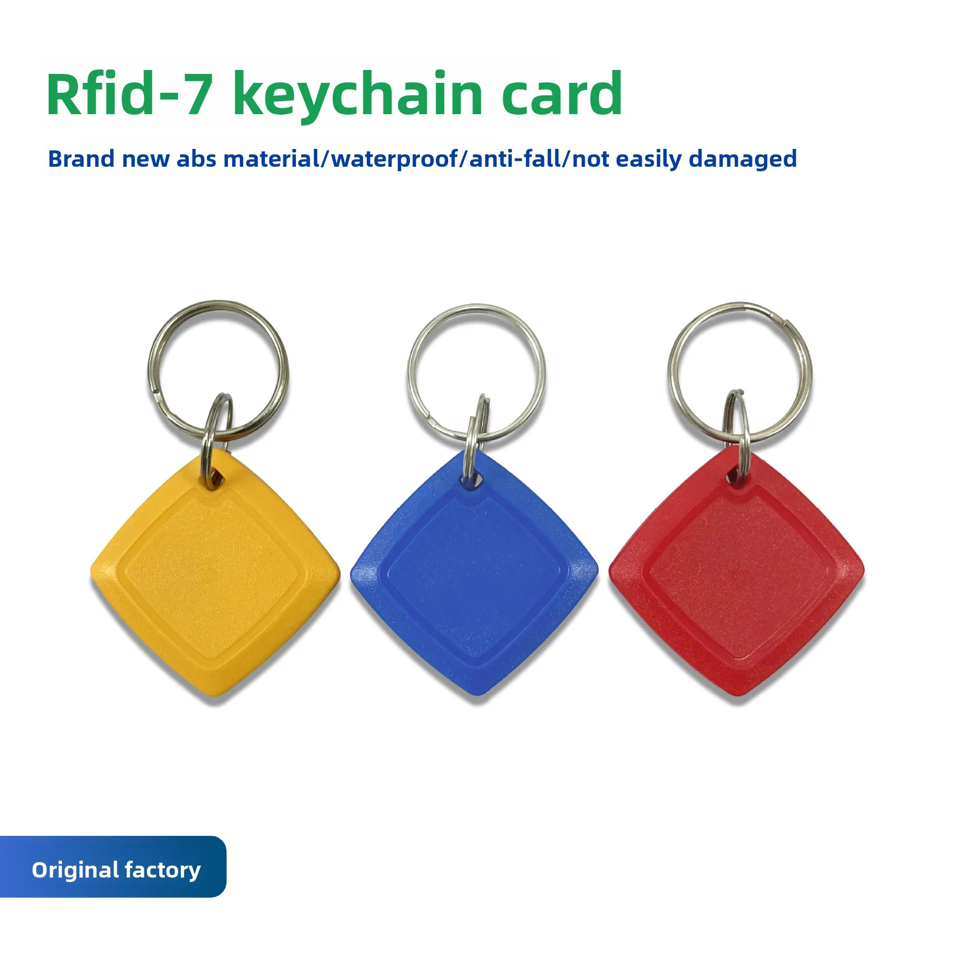 IC-ID/CUID Lightweight Waterproof Smart Card Chip 13.56MHz NFC Communication Elevator Access Control Proximity Card Keychain